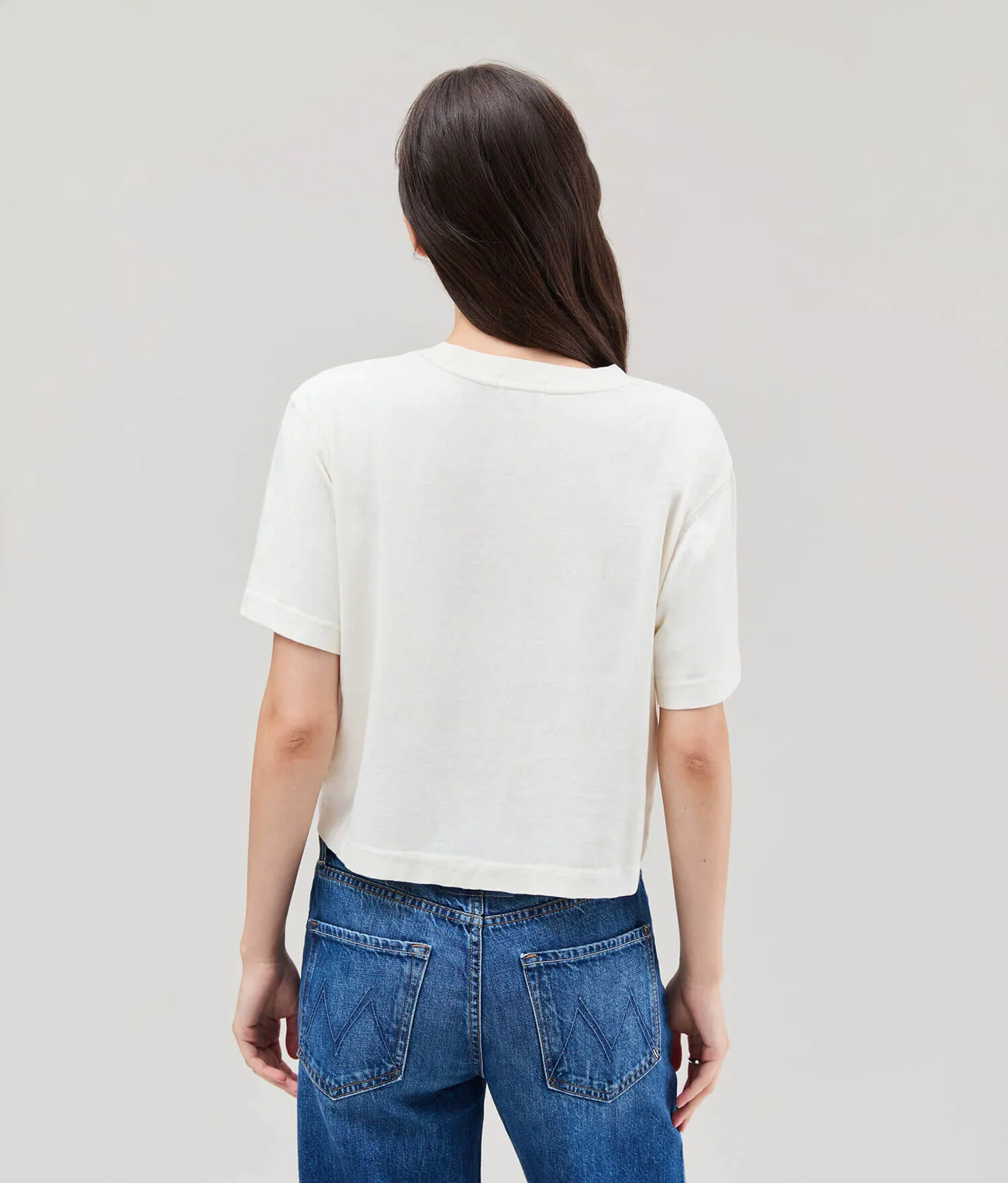 Richer Poorer Relaxed Crop Tee- Bone