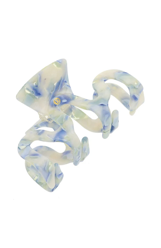 Wavy Jaw Hair Clip- Rain