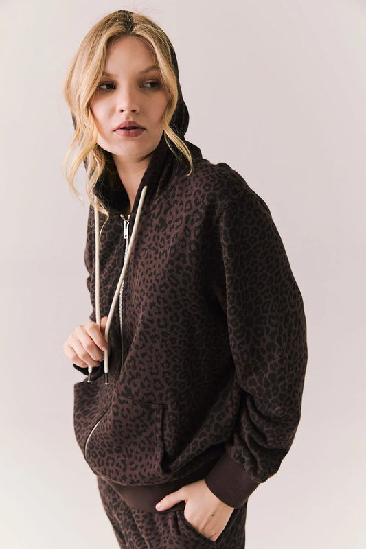 Chaser Louna Leopard Zip Up