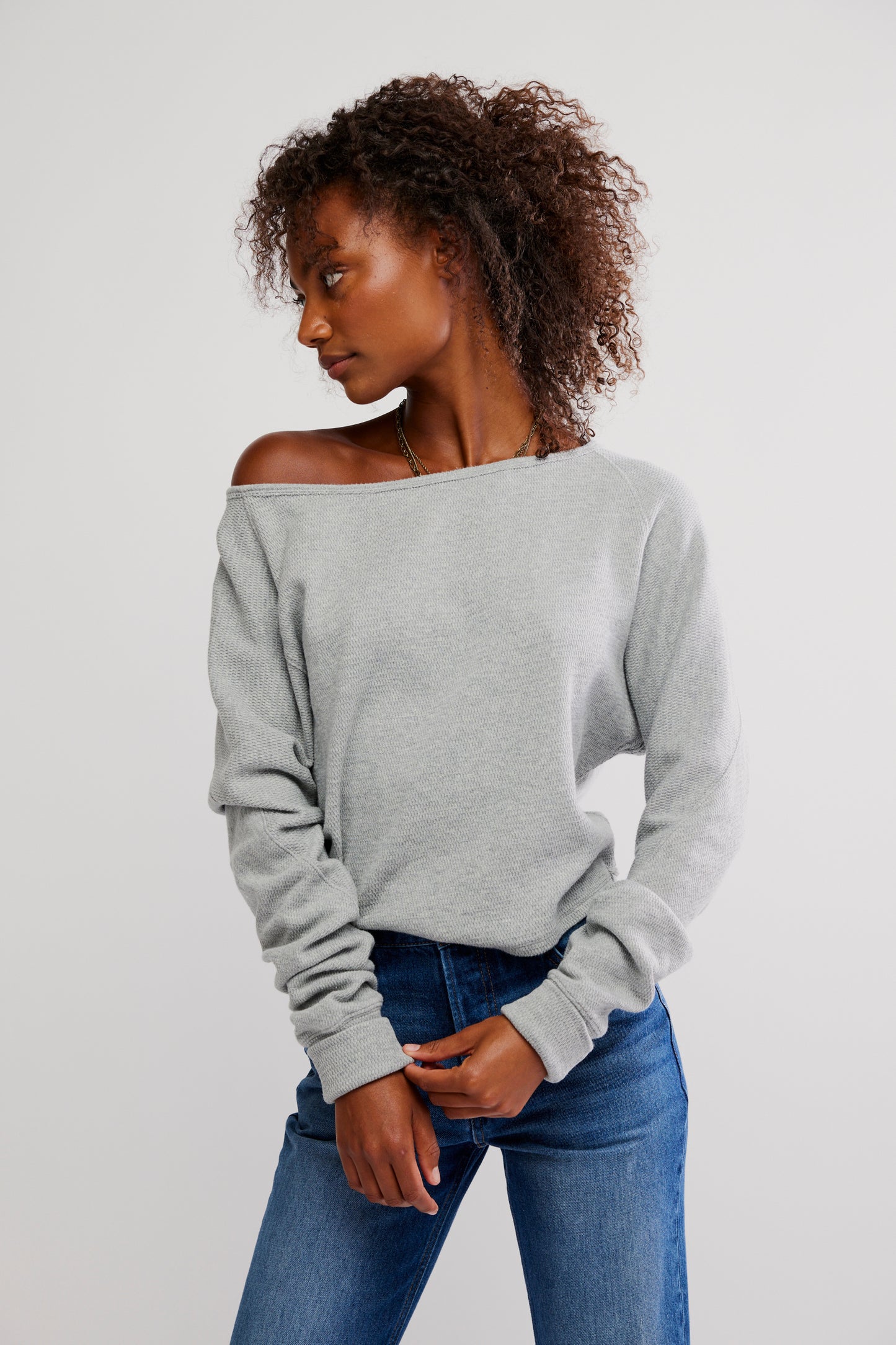 Free PeopleJess Long Sleeve-Heather Grey