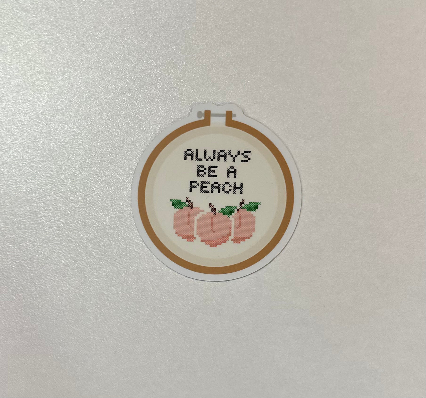 Always be a Peach Needle Point Sticker