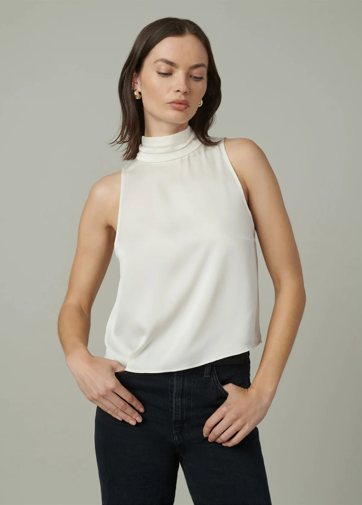 Joes The Sarah High Neck Top- Ecru