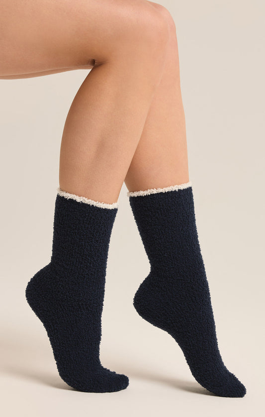 Z Supply Navy Heath Sock 2 pack