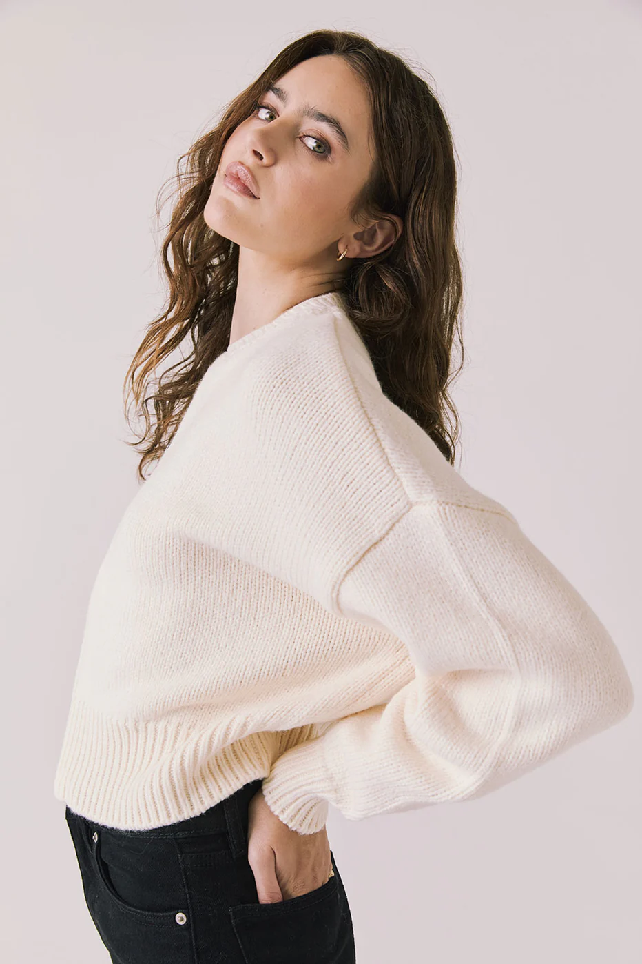 Chaser Luck Warm White Zip Up Cardigan Sweater