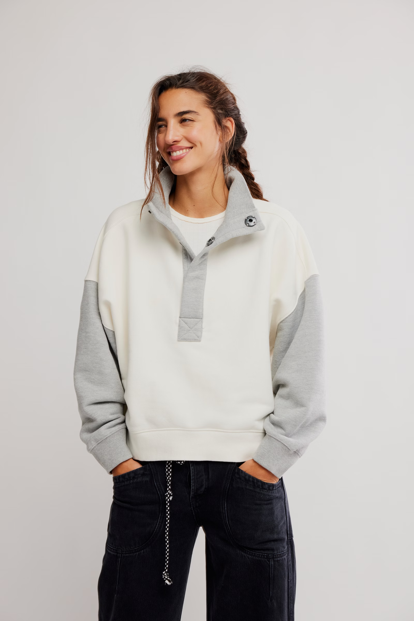 Free People Colorblock Timeless Pullover