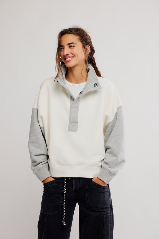 Free People Colorblock Timeless Pullover