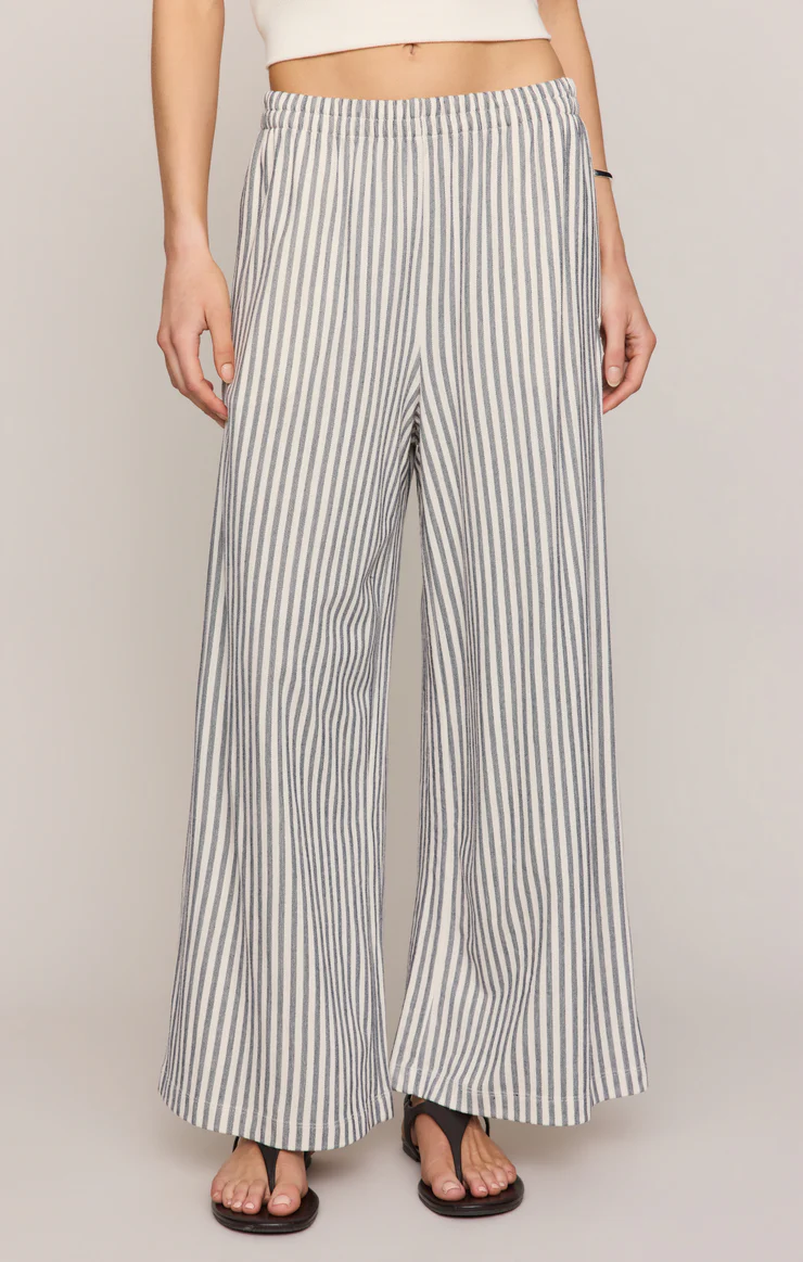 Z Supply Scout Knit Striped Pant- Eclipse