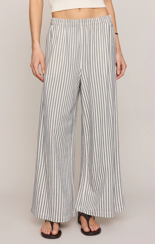 Z Supply Scout Knit Striped Pant- Eclipse