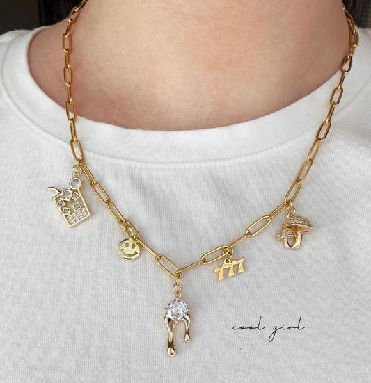 Charm Necklace- Cool Girl