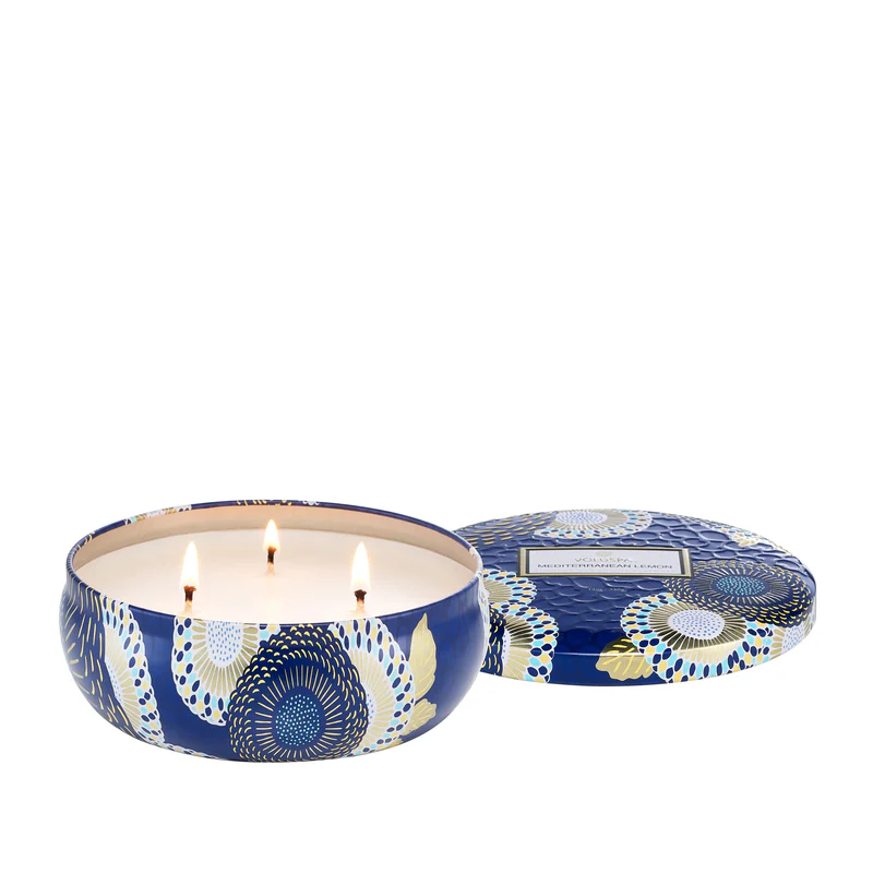 Voluspa Mediterranean Lemon- 3 Wick Tin Candle