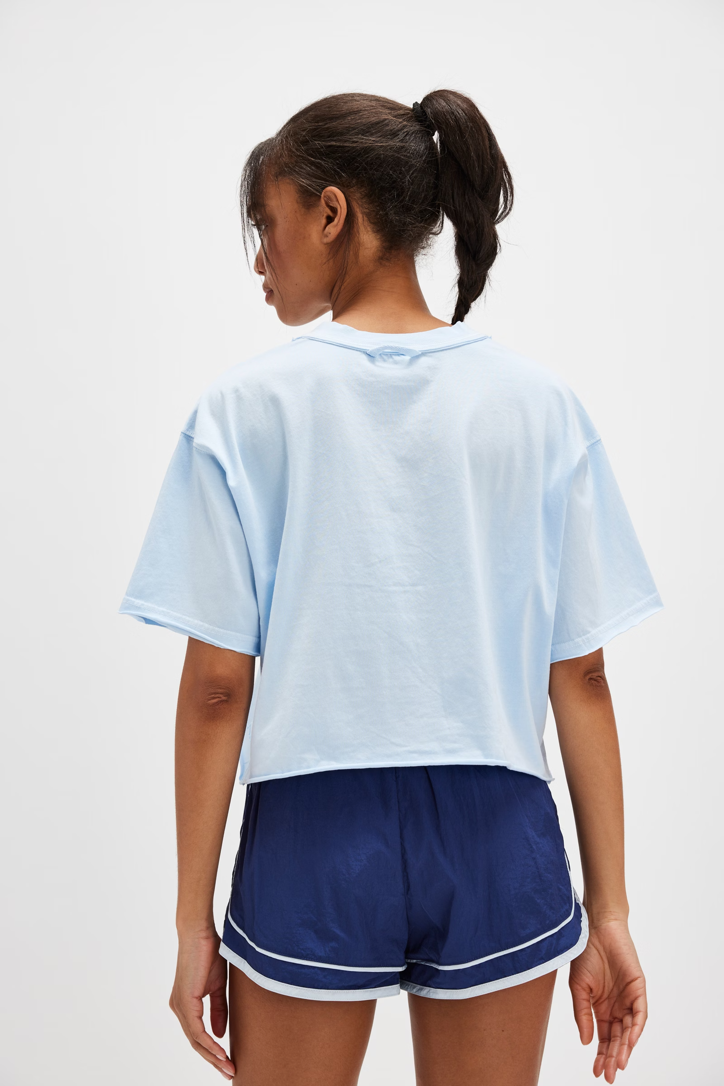 Free People Inspire Tee- Baseline Blue