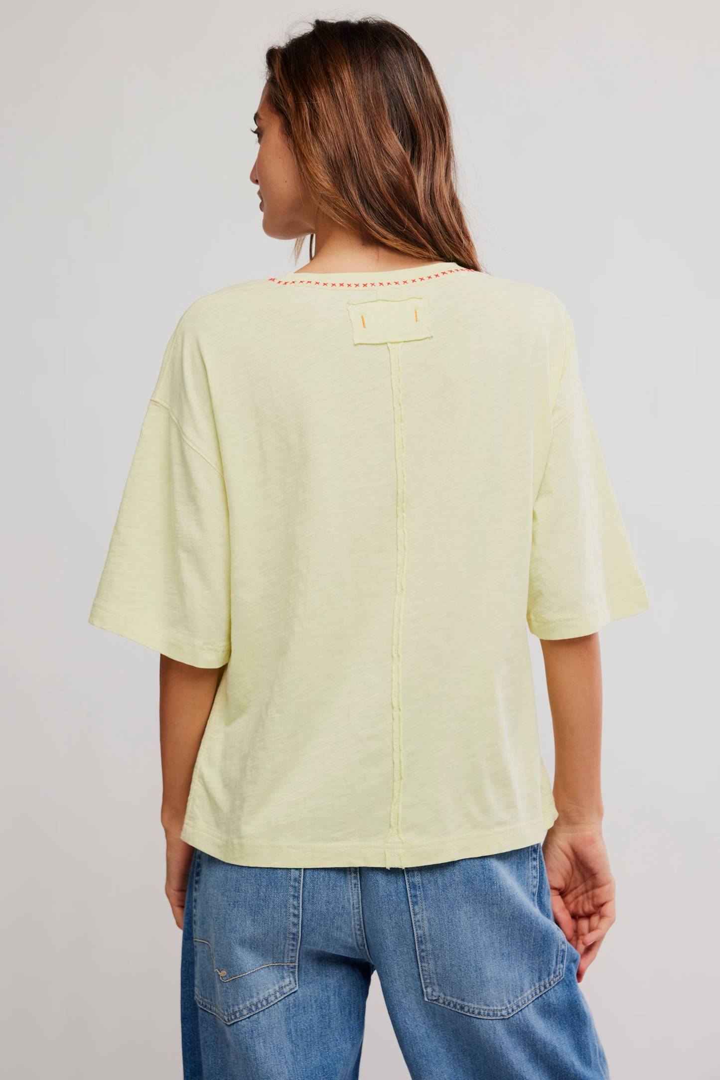 Free People In Spring Tee- Lemon Water Combo