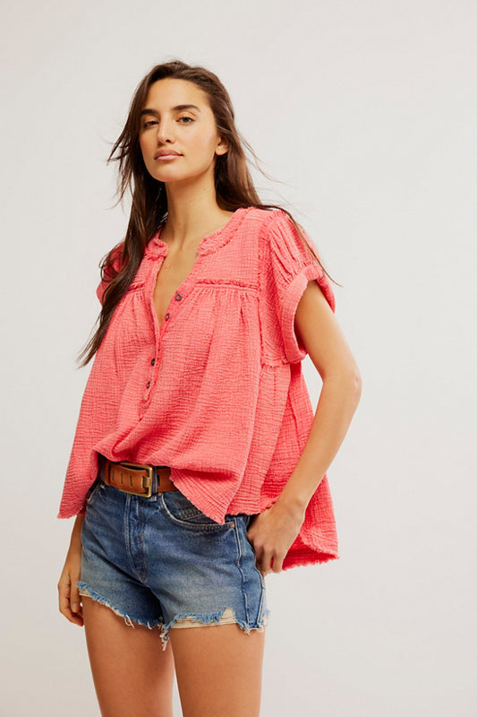 Free People Horizons Double Cloth- Coral Paradise