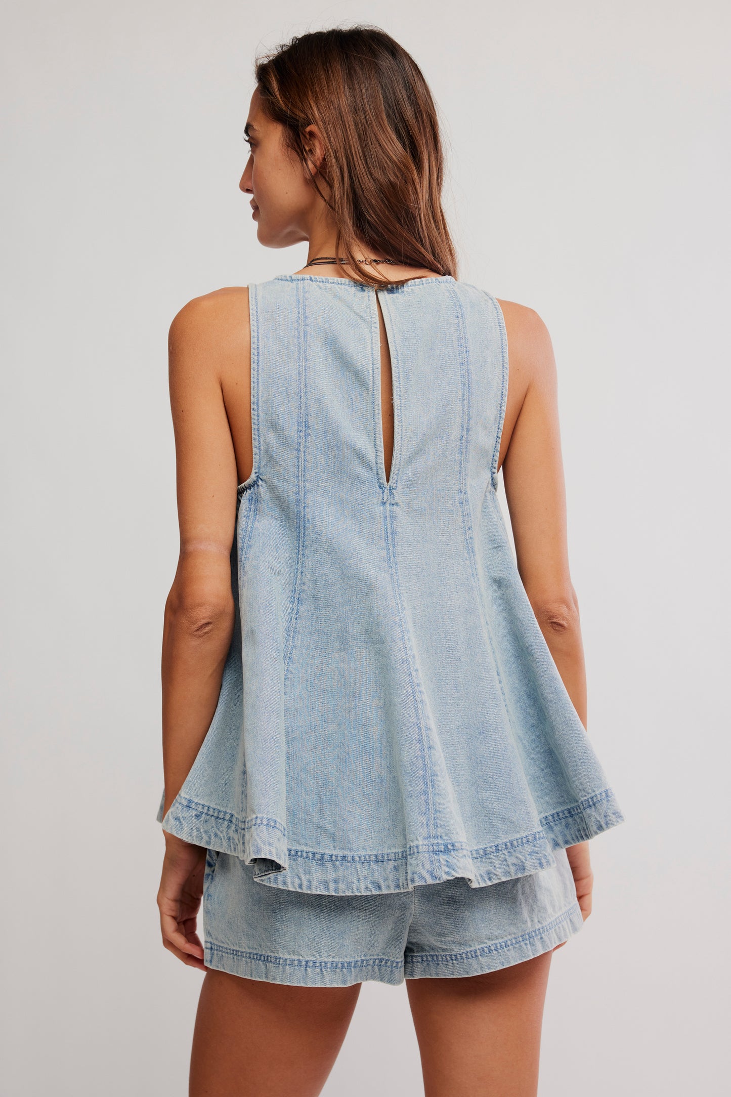 Free People Cassius Denim Set-Bleachout
