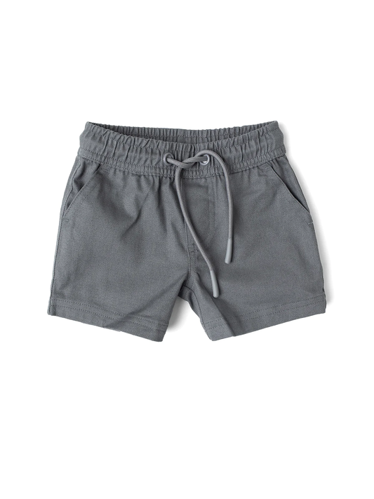 Little Bipsy Cotton Twill Short- Charcoal