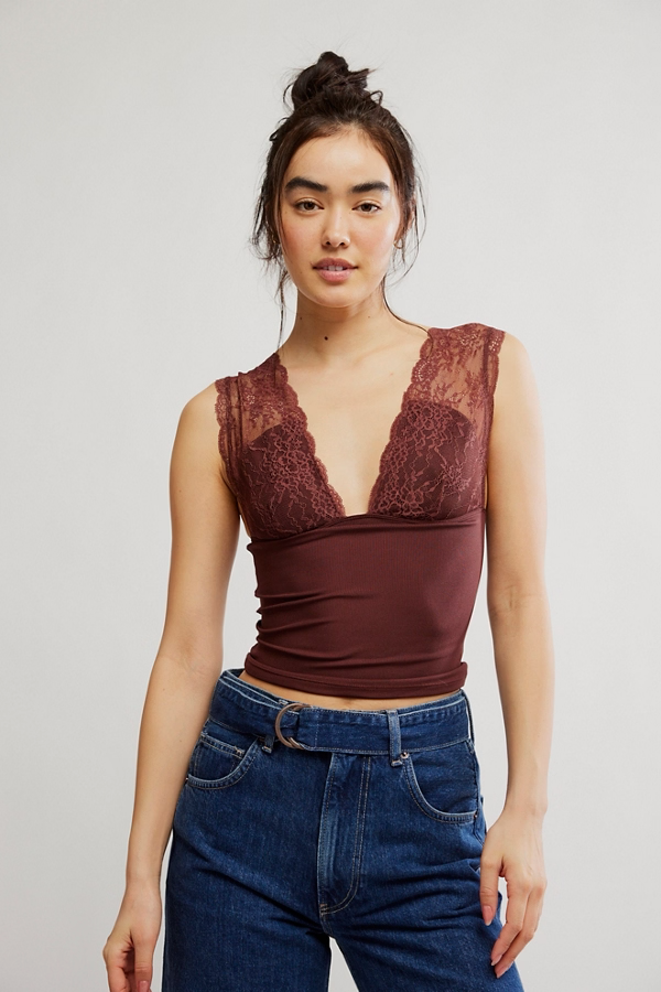 Free People Power Play Cami- Bittersweet