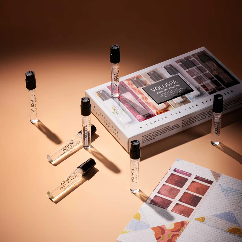 Voluspa Discovery Set- Perfume Sampler Set- 7 vials of .05 fl oz