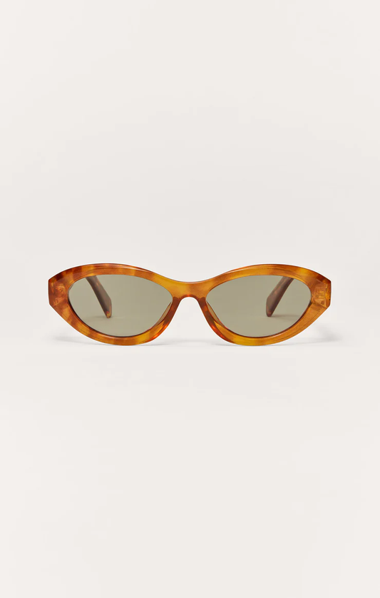 Z Supply Backstage Polarized Sunglasses- Tort Light Grey