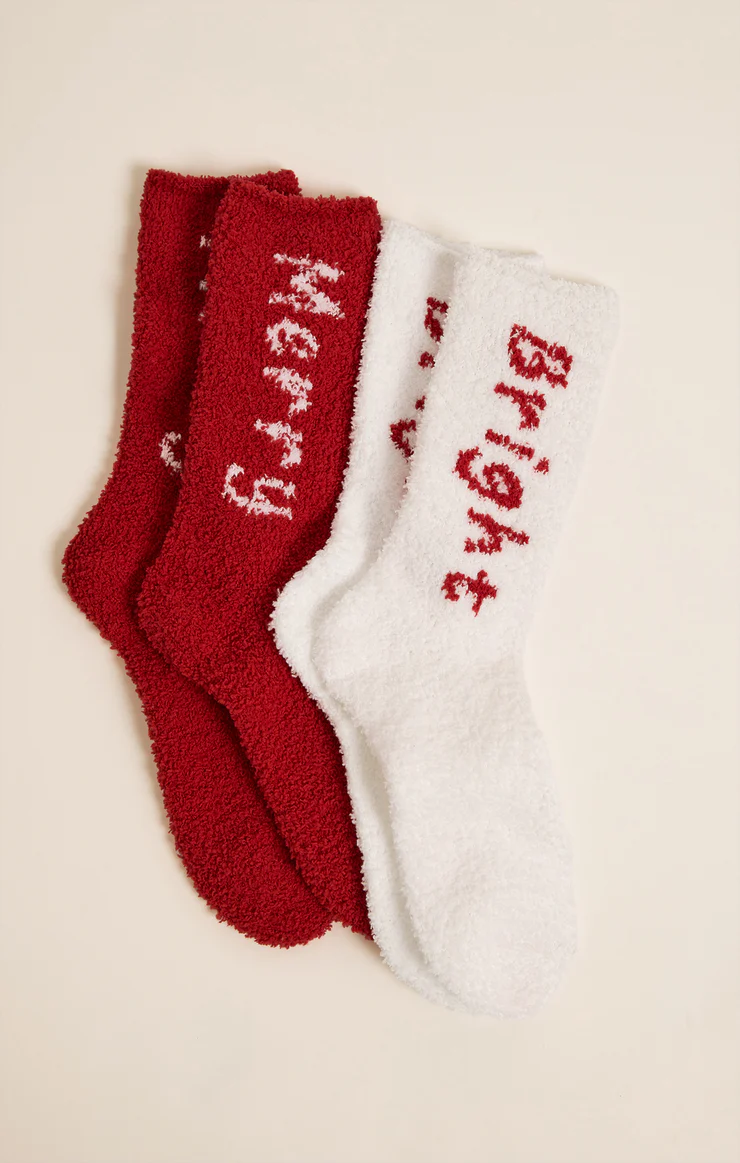 Z Supply 2-Pack Merry & Bright Socks