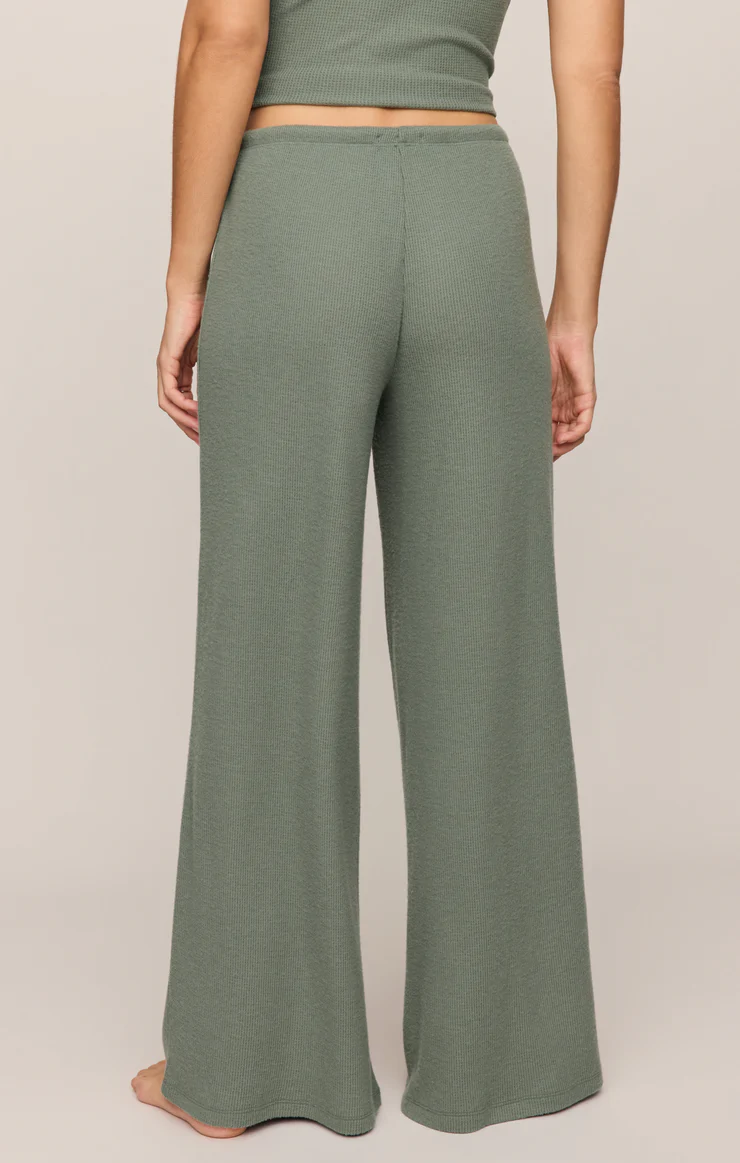 Z Supply Waffle Brushed Thermal Pant- Monstera