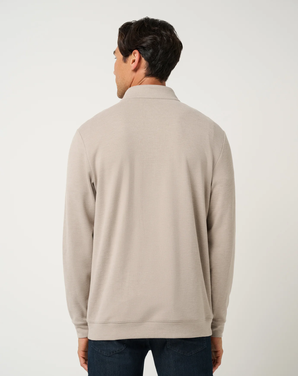 Travis Mathew Cloud Sweater Quarter Zip- Heather Roasted Cash