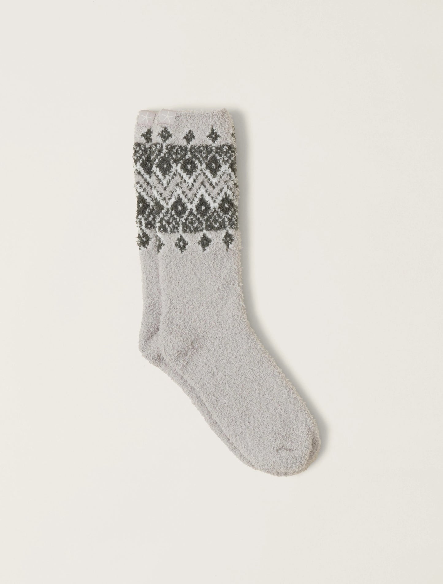 Barefoot Dreams CozyChic® Fair Isle Socks- Malibu Mist Multi