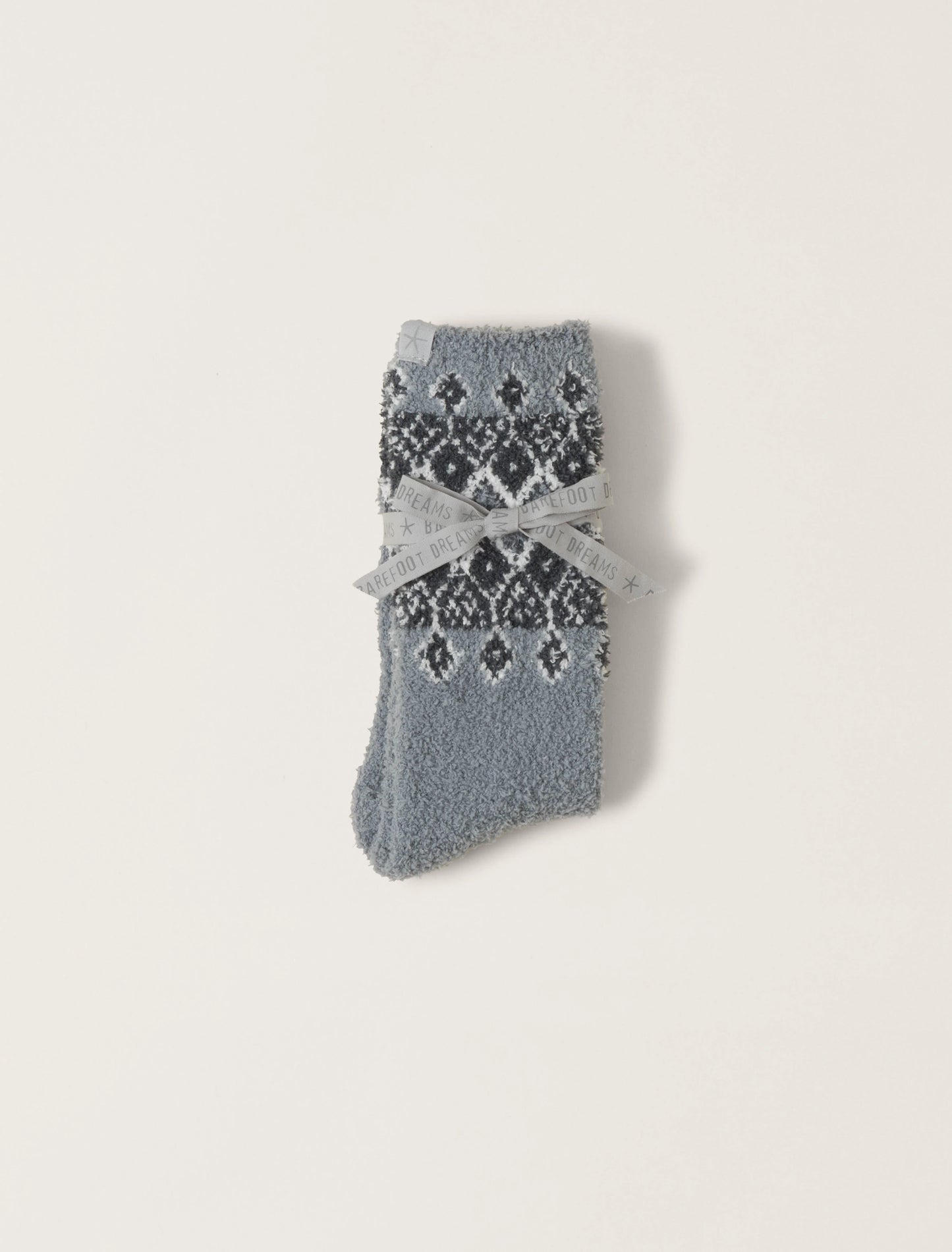 Barefoot Dreams CozyChic® Fair Isle Socks- Moonbeam Multi