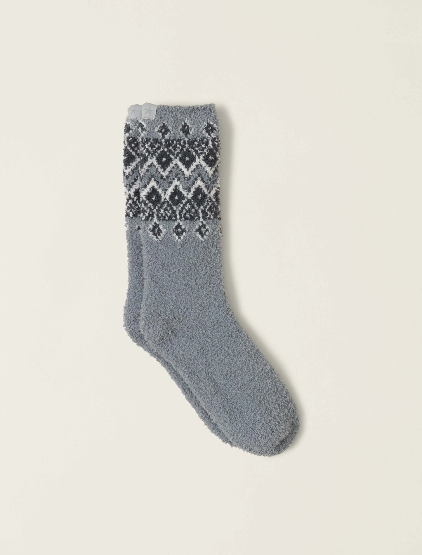 Barefoot Dreams CozyChic® Fair Isle Socks- Moonbeam Multi