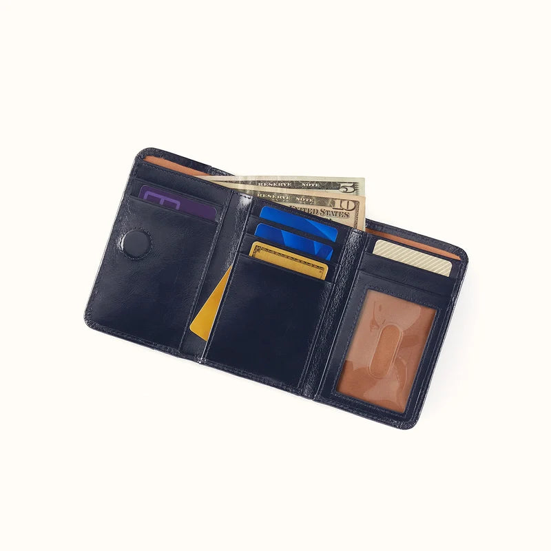 HOBO Jill Trifold Wallet- Ink Navy