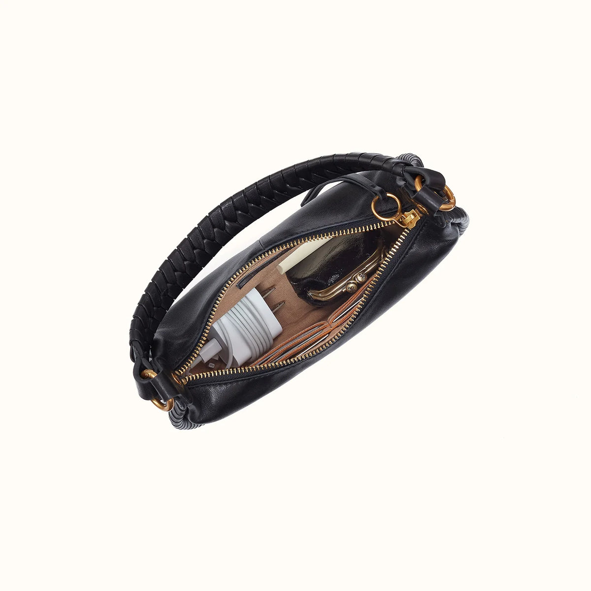 HOBO Mia Crescent Small Hobo- Black