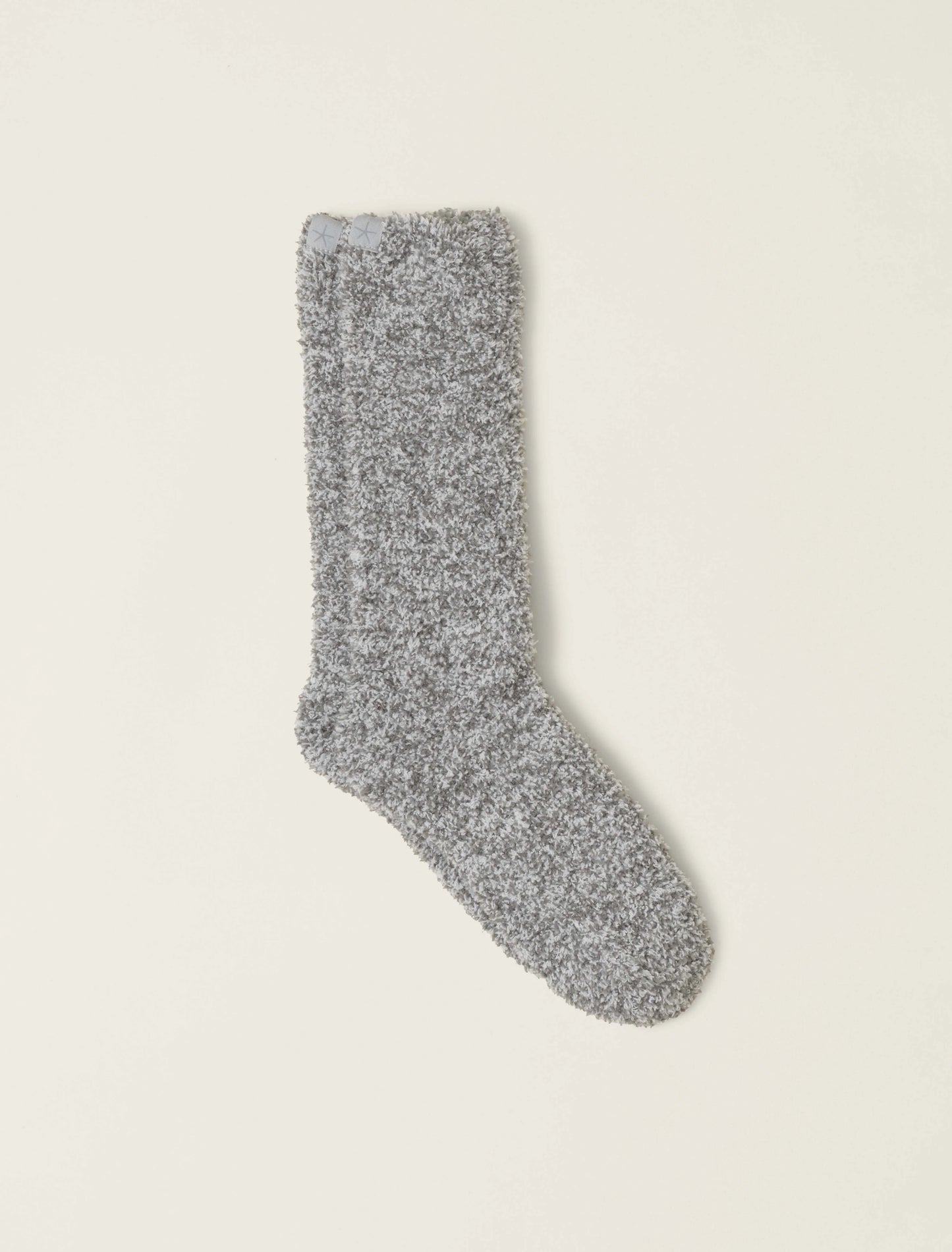 Barefoot Dreams CozyChic® Heathered Socks- Moonbeam/ White