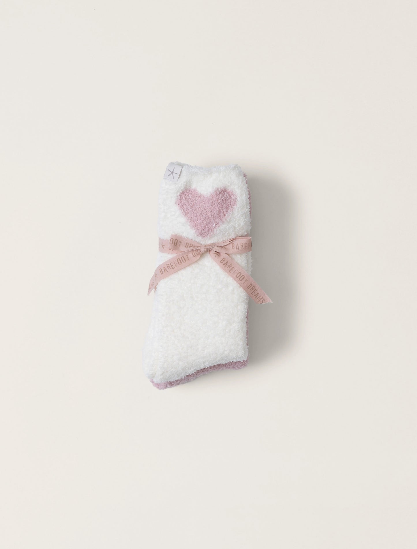 Barefoot Dreams Cozychic® Heart Print Sock Set- Pink Peony / Pearl