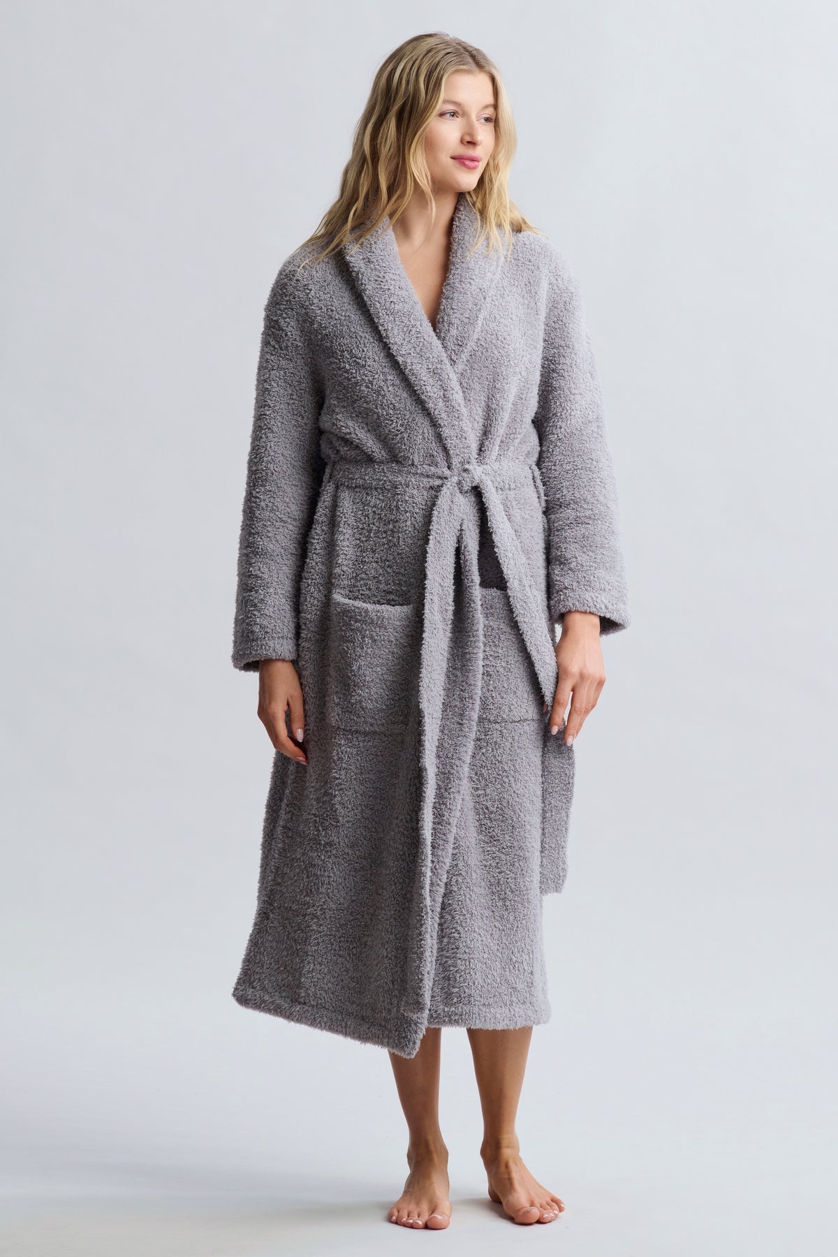 Barefoot Dreams CozyChic Adult Robe- Dove Grey