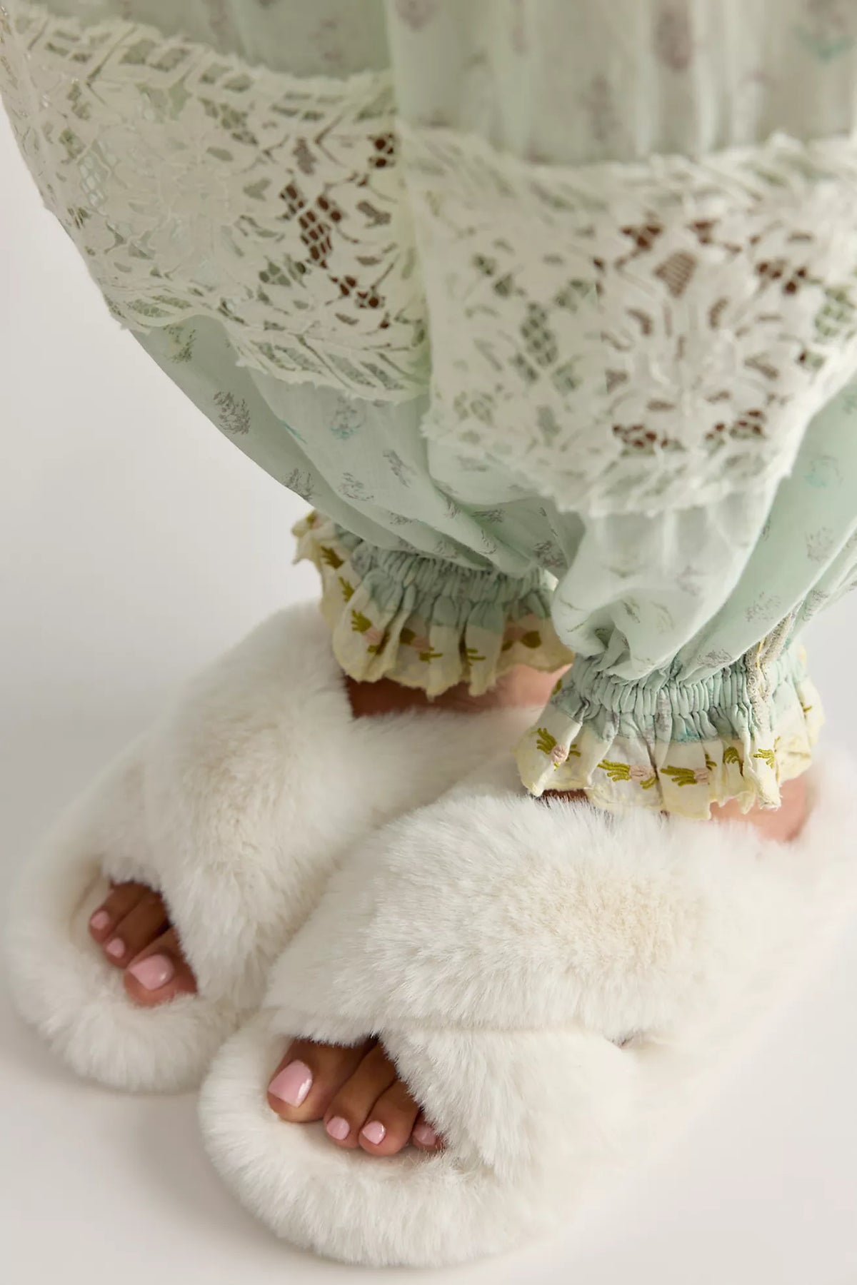Free People Counting Sheep Slippers- Snow