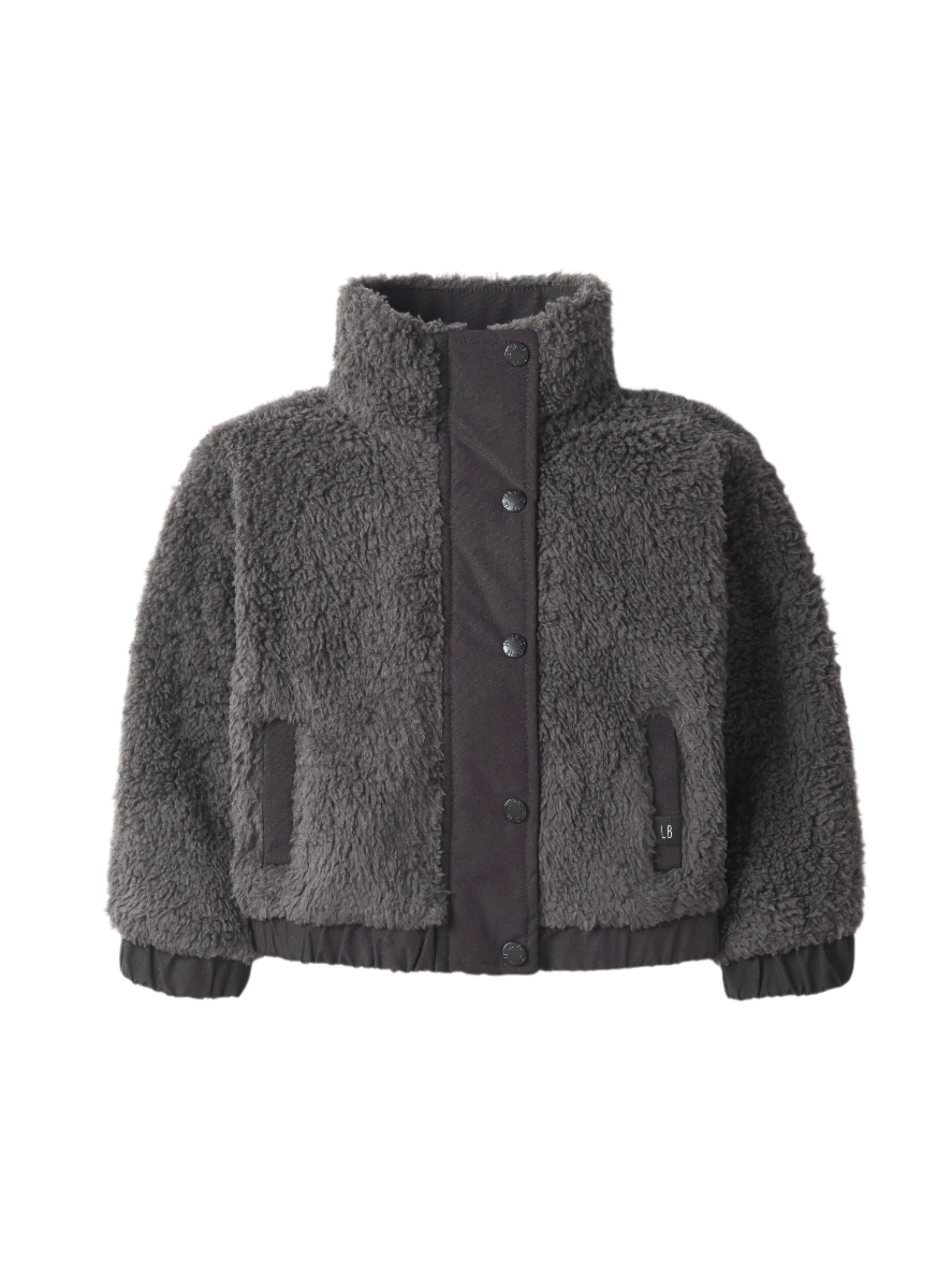 Little Bipsy Kids Dark Grey Sherpa Jacket – P E A C H E S