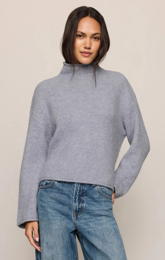 Z Supply Warm Wishes Turtleneck Sweater- Silverlake