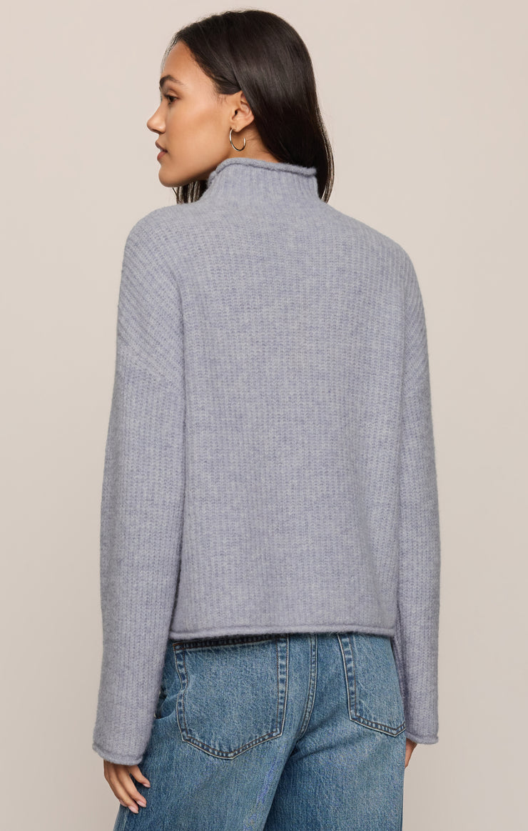 Z Supply Warm Wishes Turtleneck Sweater- Silverlake