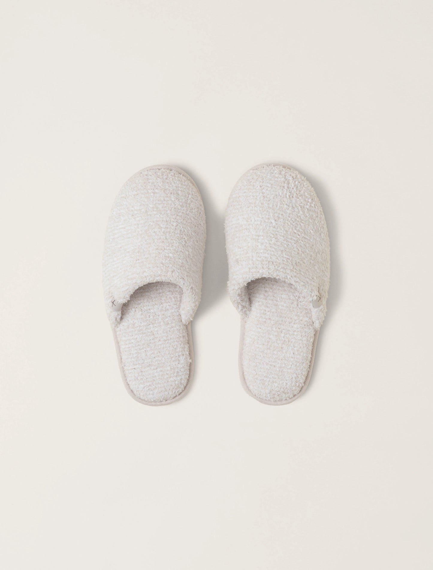 Barefoot Dreams CozyChic Unisex Slipper- Heather Stone-White
