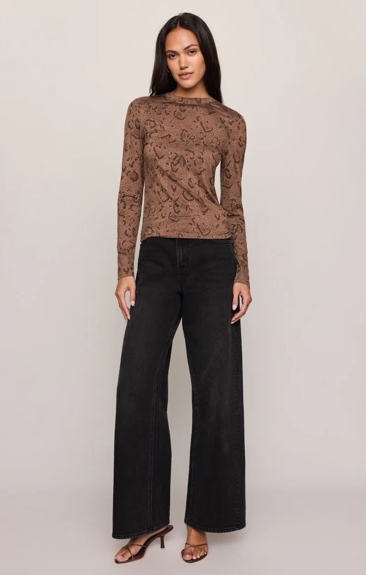 Z Supply Onyx Snake Long Sleeve Top
