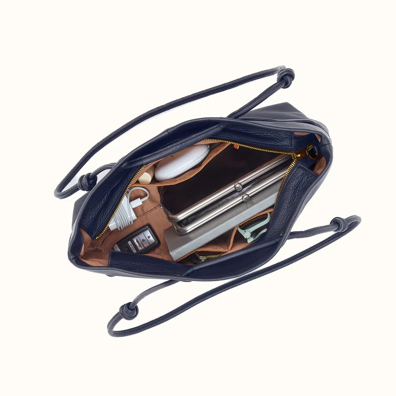 HOBO Studio Softie Tote In Pebbled Leather- Ink Navy