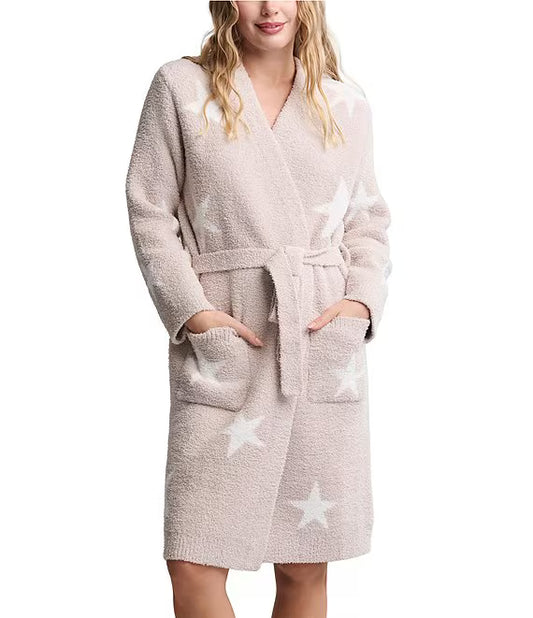 Barefoot Dreams Starry Night Robe- Stone/Pearl