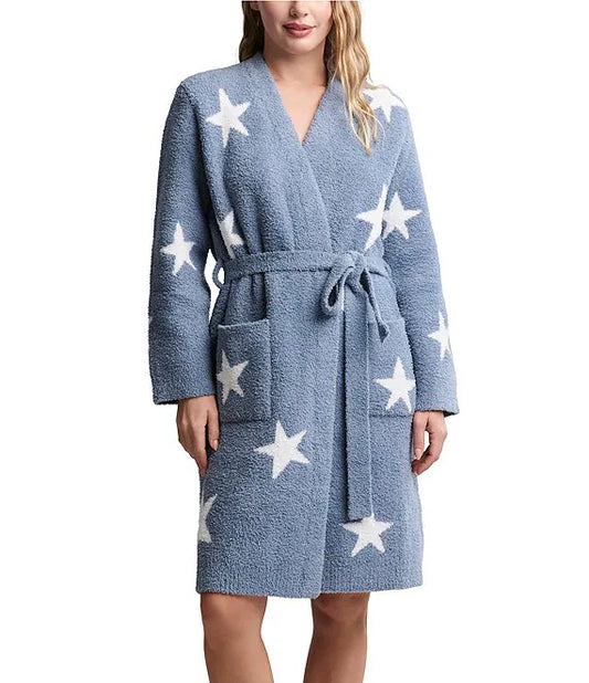 Barefoot Dreams Starry Night Robe- Blue Dusk/Pearl
