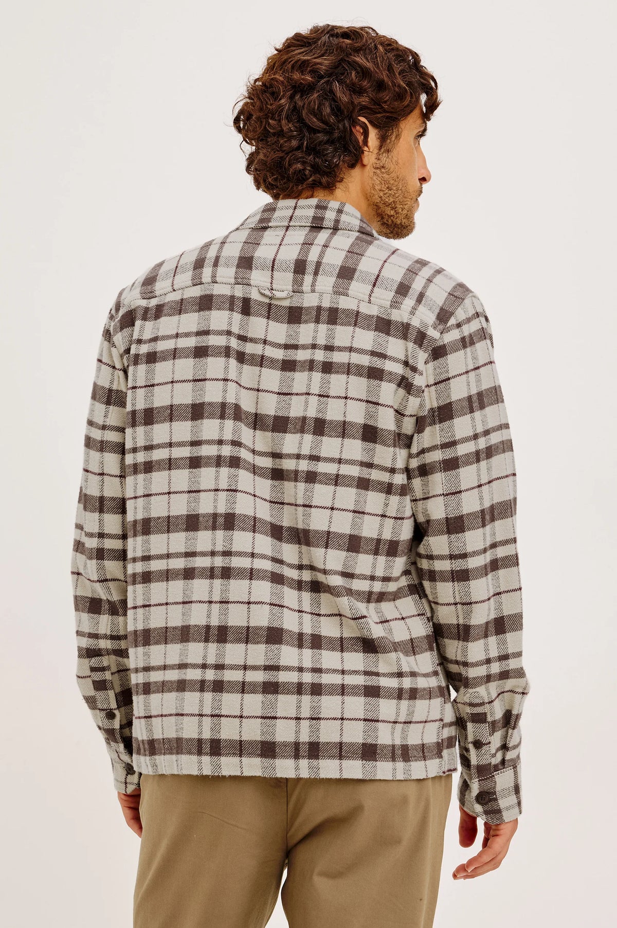 Rails Stellan Overshirt - Oat Carbon Mahogany