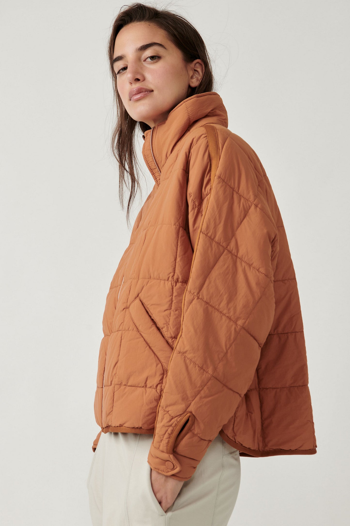 Free People Pippa Packable Puffer Jacket- Toasted Coconut