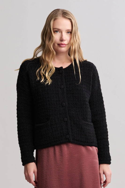 Barefoot Dreams CozyChic Textured Button Front Cardigan