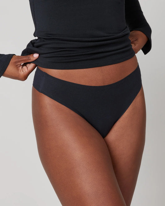Ahhh-llelujah Pima Cotton "Fit to You" Thong- Black