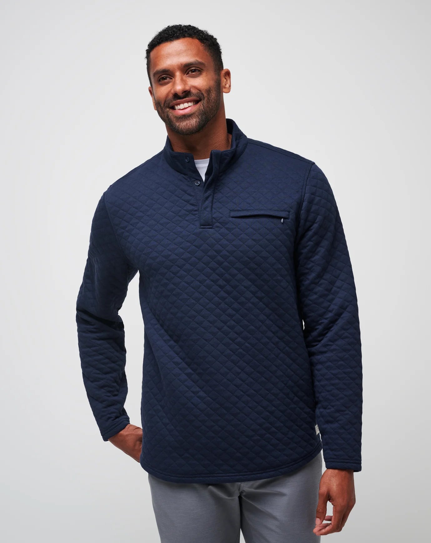 Travis Mathew Transatlantic Quarter Zip- Total Eclipse