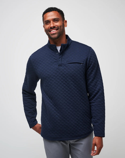 Travis Mathew Transatlantic Quarter Zip- Total Eclipse