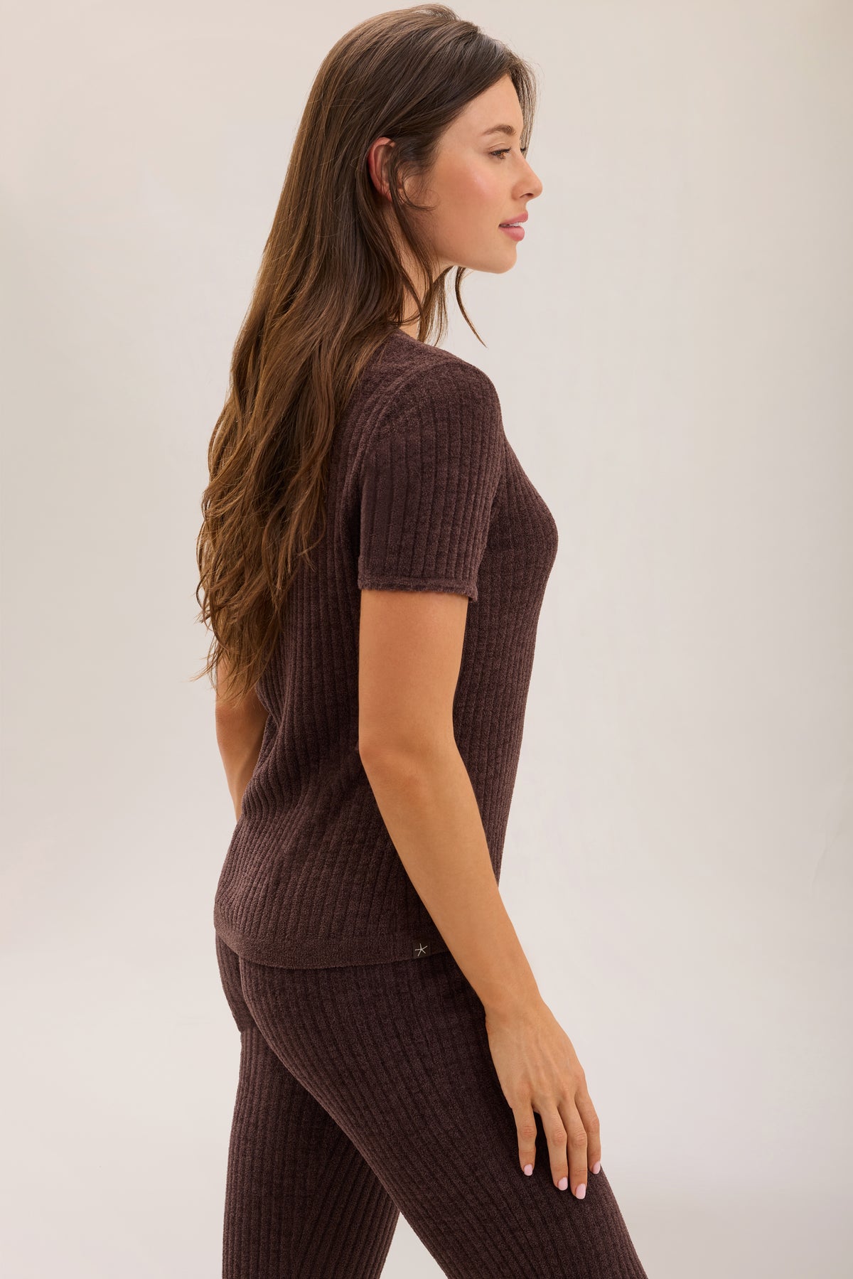 Barefoot Dreams CozyChic Ultra Lite Scallop Rob Short Sleeve