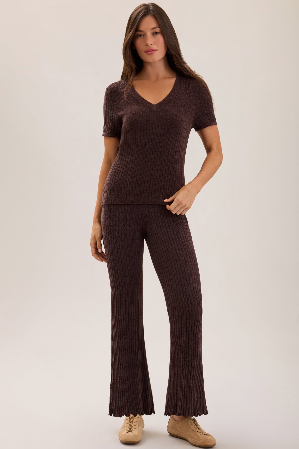 Barefoot Dreams CozyChic Ultra Lite Scallop Rob Short Sleeve
